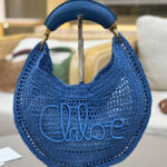 Chloe Summer Banana Hobo Bag In Raffia